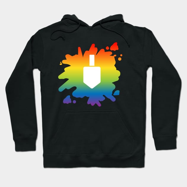 Hanukkah Dreidel Jewish Rainbows Christmas Xmas Hoodie by alcoshirts